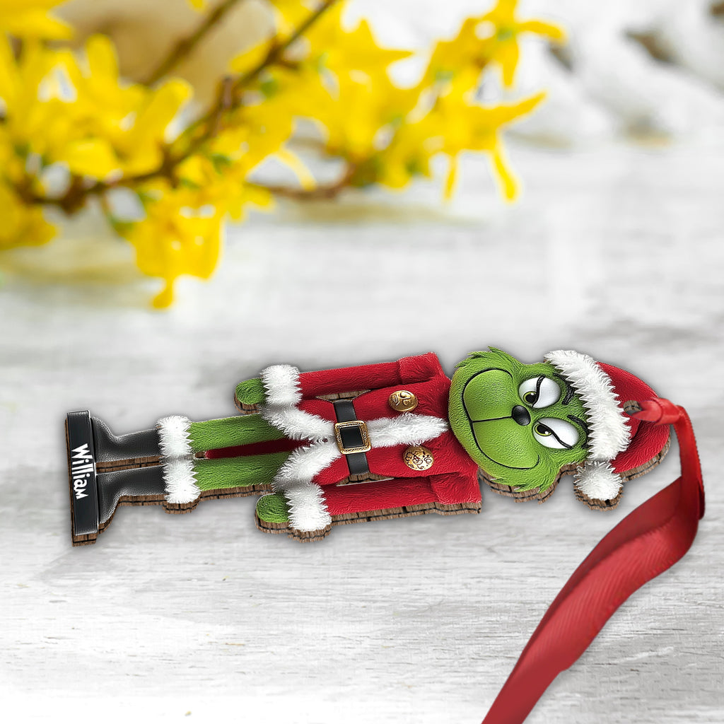 Grinchy Cracker - Personalized Stole Christmas Ornament