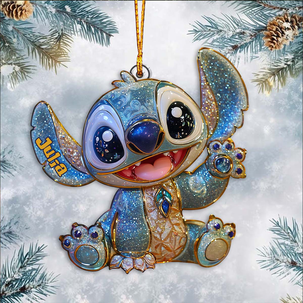 Blue Joy - Personalized Ohana Ornament
