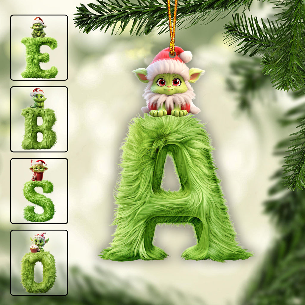 Grinchy Letter - Personalized Stole Christmas Transparent Ornament