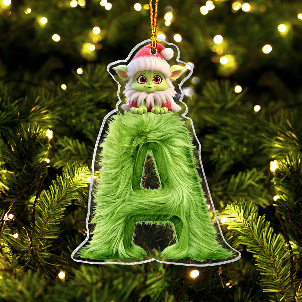 Grinchy Letter - Personalized Stole Christmas Transparent Ornament