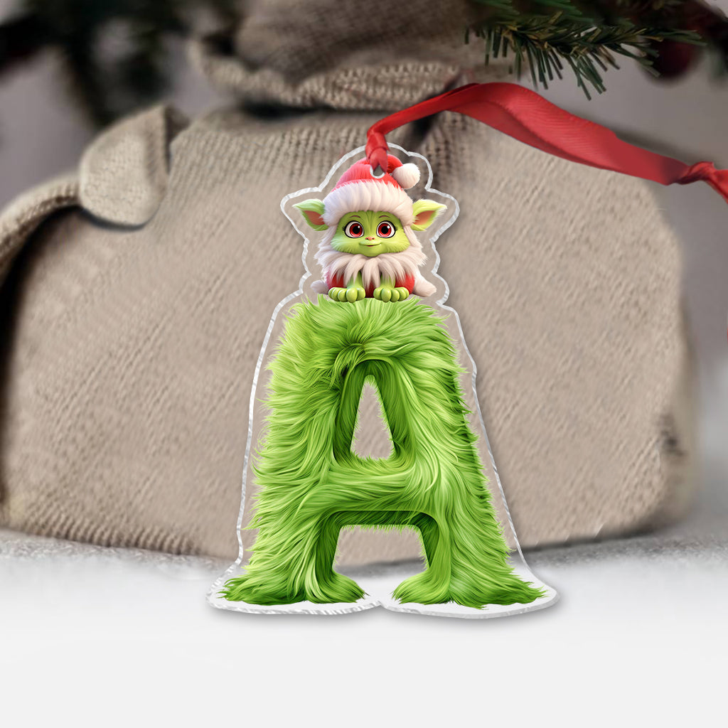 Grinchy Letter - Personalized Stole Christmas Transparent Ornament