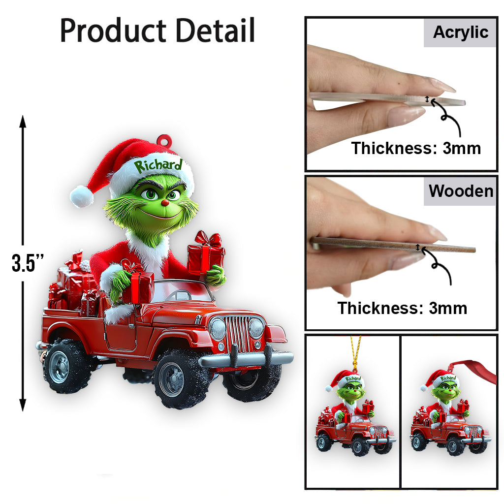 Cool Green - Personalized Stole Christmas Ornament