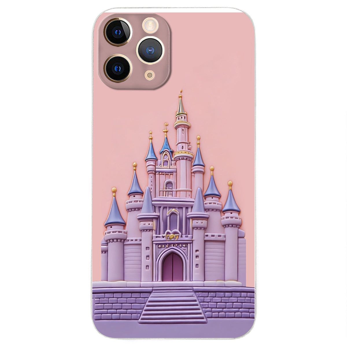 Magical Castle Friends Leather Phone Case & Charm Set - Personalized Mouse 3D Embossed Leather Phone Case