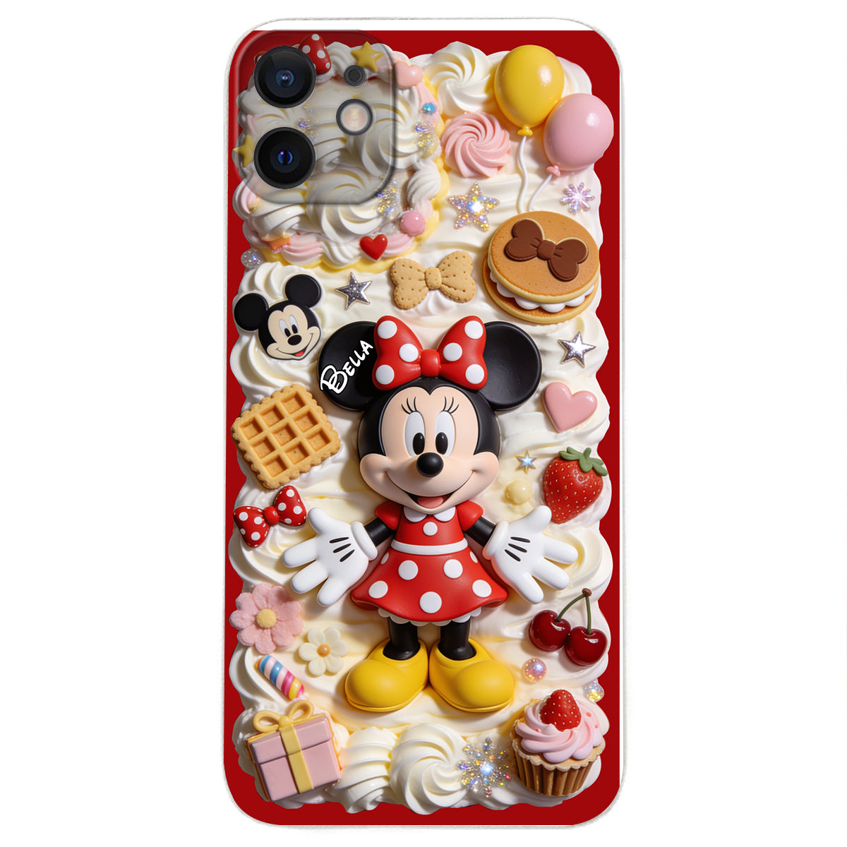 Sweet Magic - Personalized Mouse 3D Embossed Leather Phone Case