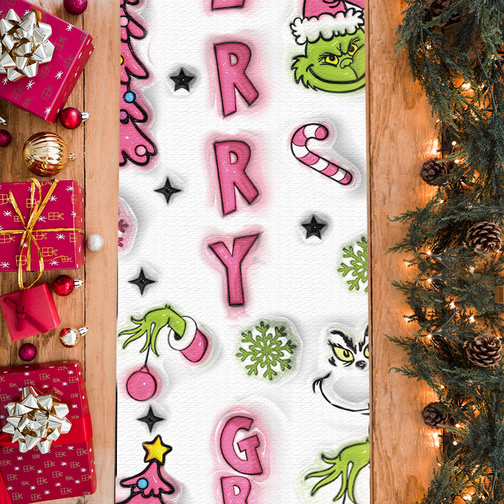 Merry Grinchmas - Personalized Stole Christmas Table Runner