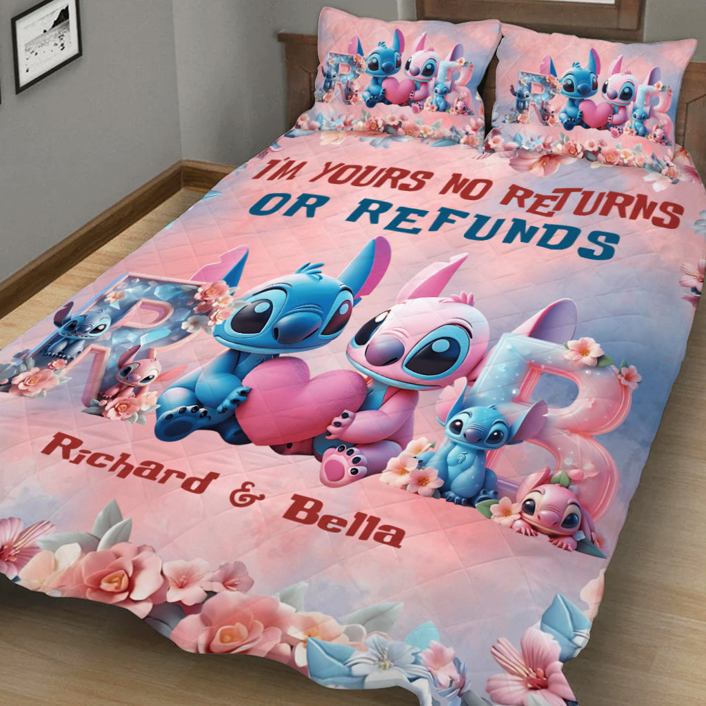 I'm Yours No Returns Or Refunds - Personalized Ohana Quilt Set