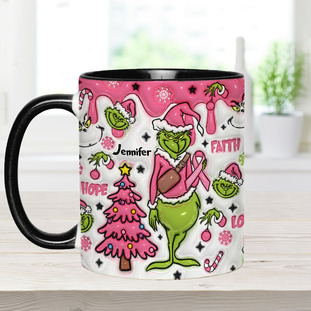 Breast Cancer Awareness - Personalized Breast Cancer Awareness Accent Mug