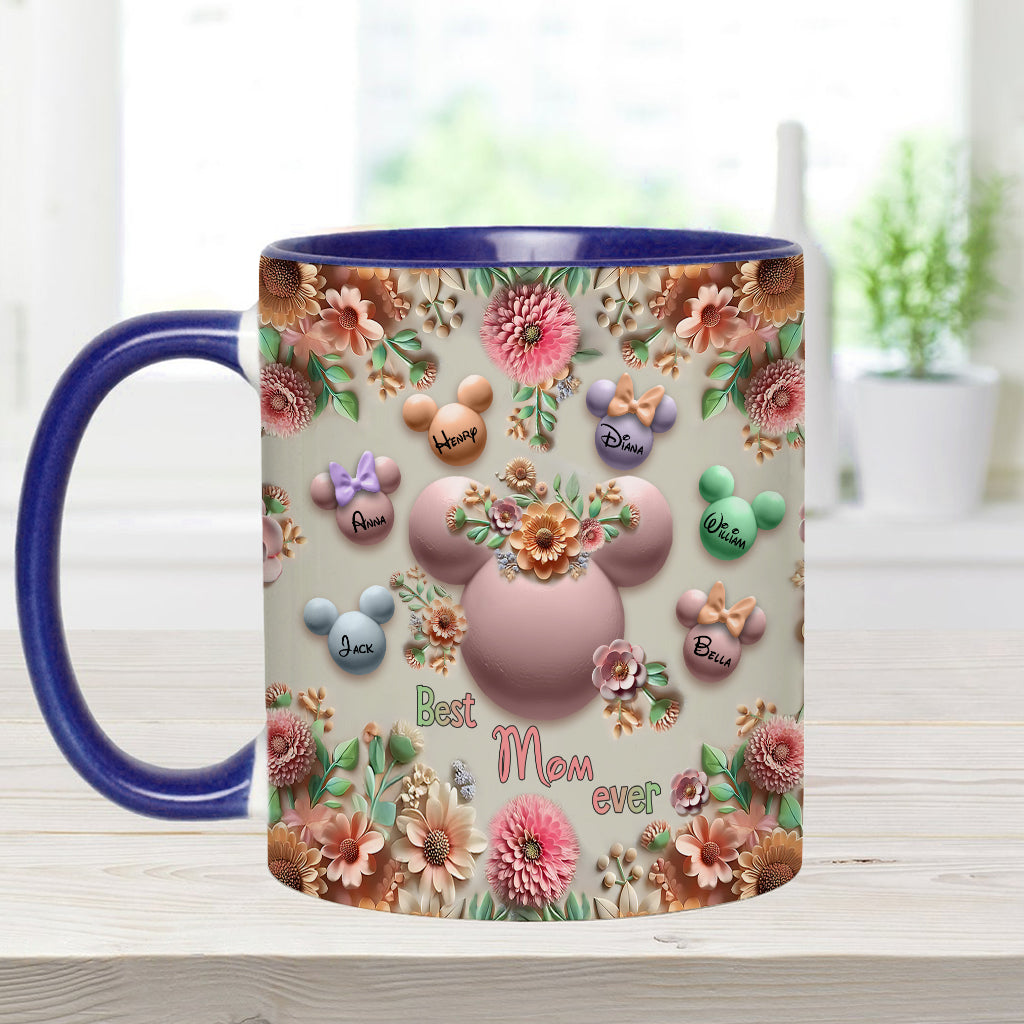 Best Mom / Grandma Ever - Personalized Mouse Accent Mug