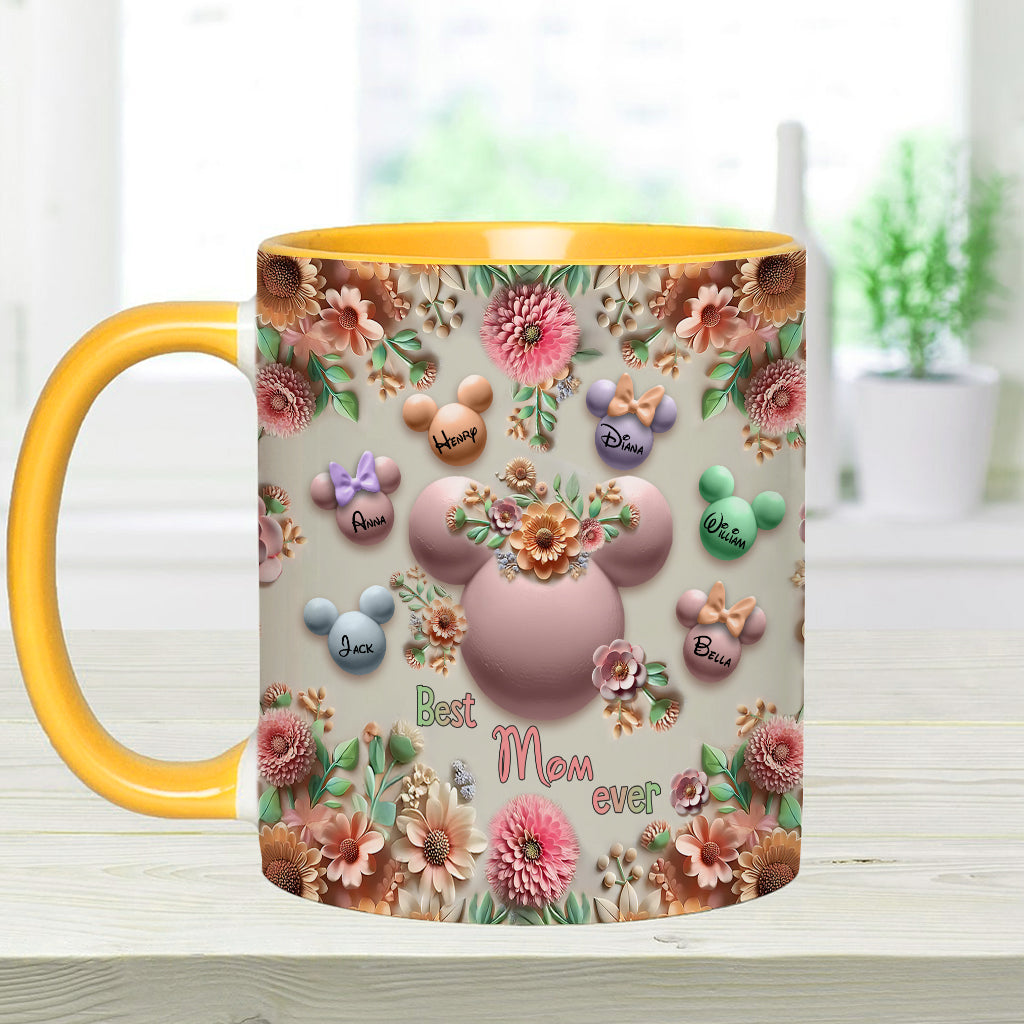 Best Mom / Grandma Ever - Personalized Mouse Accent Mug