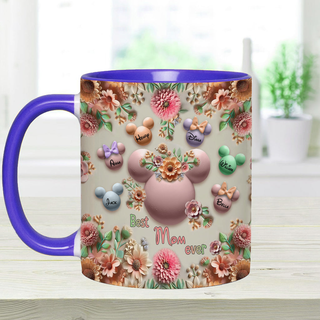 Best Mom / Grandma Ever - Personalized Mouse Accent Mug