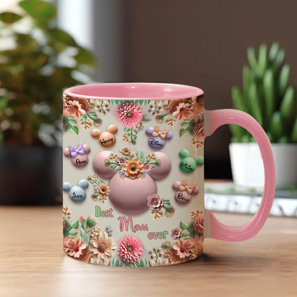 Best Mom / Grandma Ever - Personalized Mouse Accent Mug