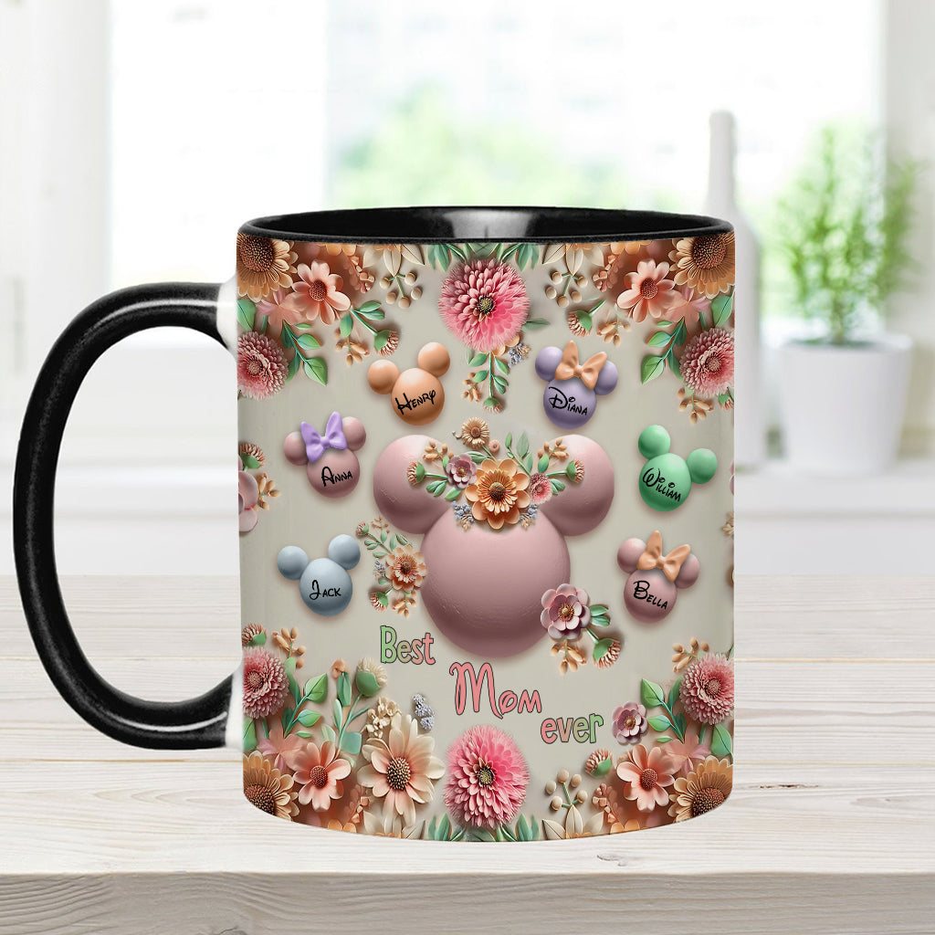 Best Mom / Grandma Ever - Personalized Mouse Accent Mug