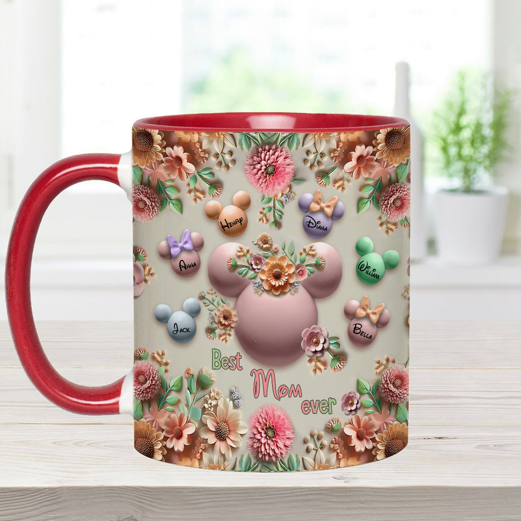 Best Mom / Grandma Ever - Personalized Mouse Accent Mug
