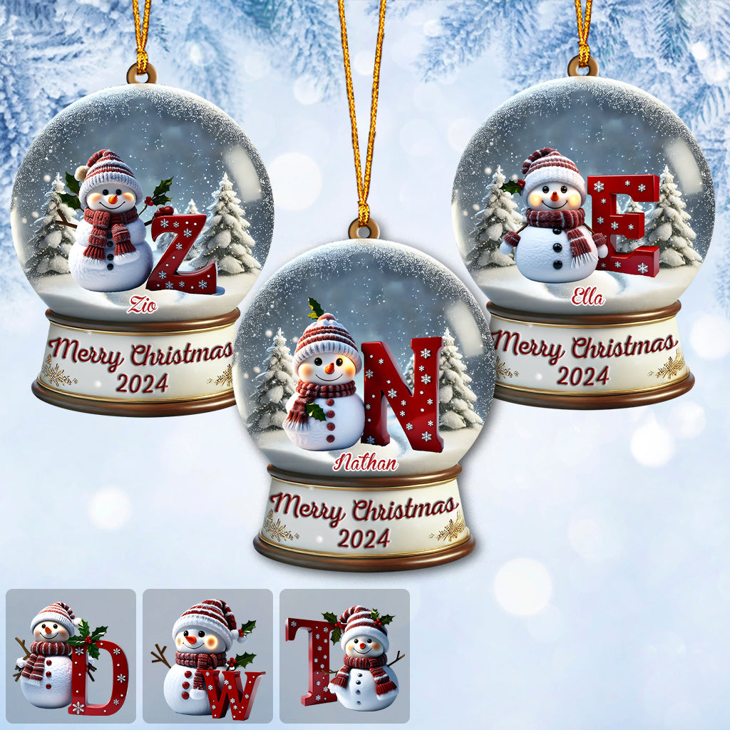 Snowman Family - Personalized Family Ornament