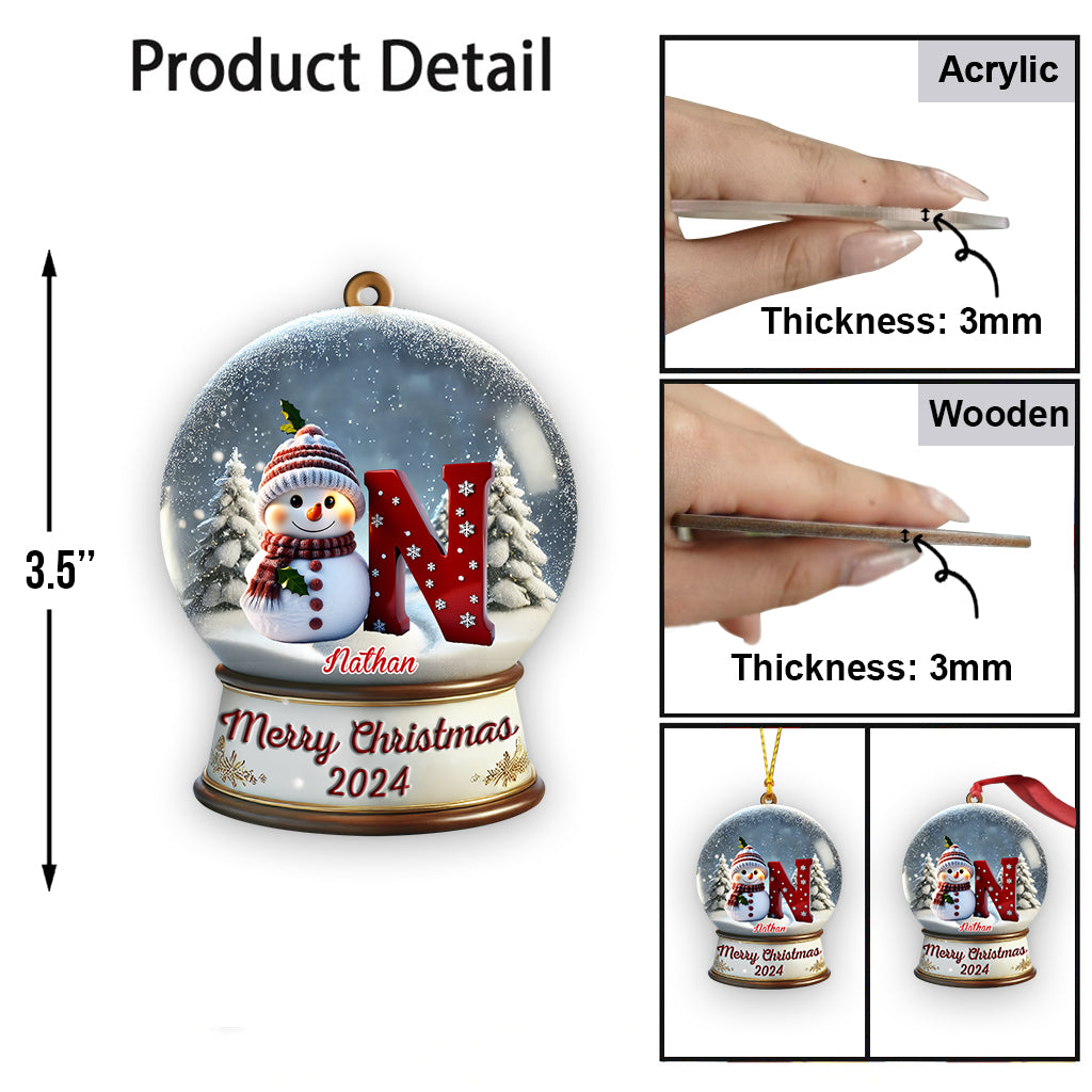 Snowman Family - Personalized Family Ornament