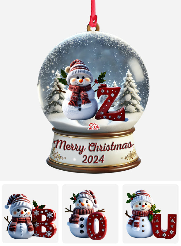 Snowman Family - Personalized Family Ornament