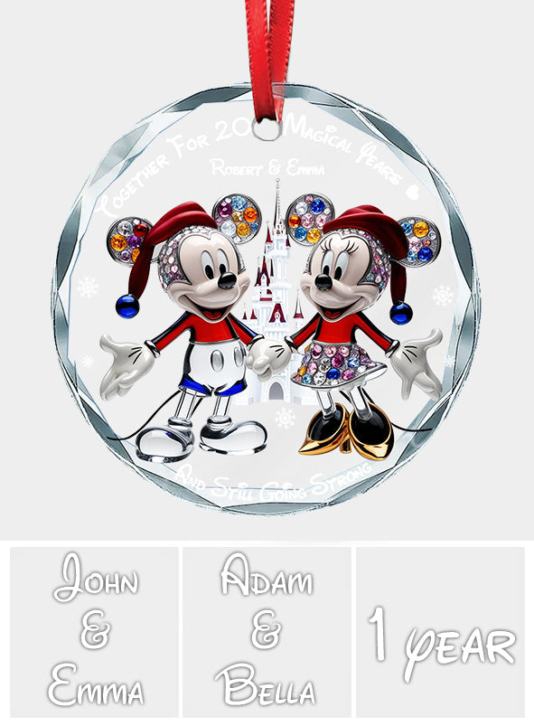 I'm Yours - Personalized Mouse Round Shaped Glass Ornament