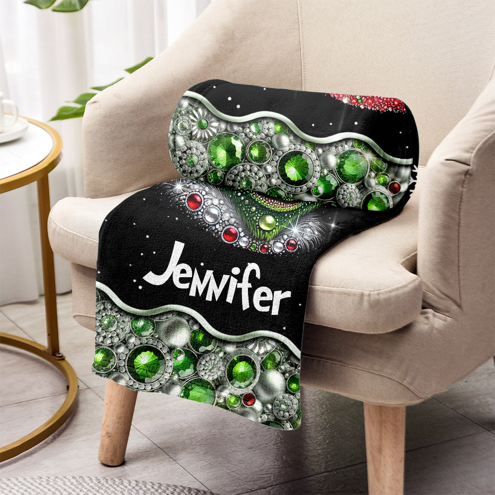 Merry Grinchmas - Personalized Stole Christmas Blanket
