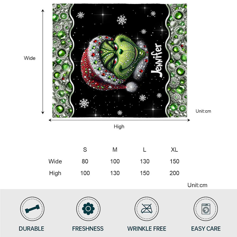 Merry Grinchmas - Personalized Stole Christmas Blanket