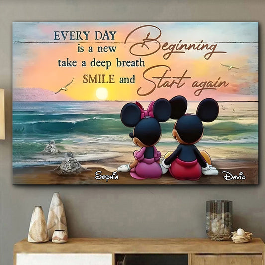 Every Day Is A New Beginning - Personalized Mouse Canvas And Poster