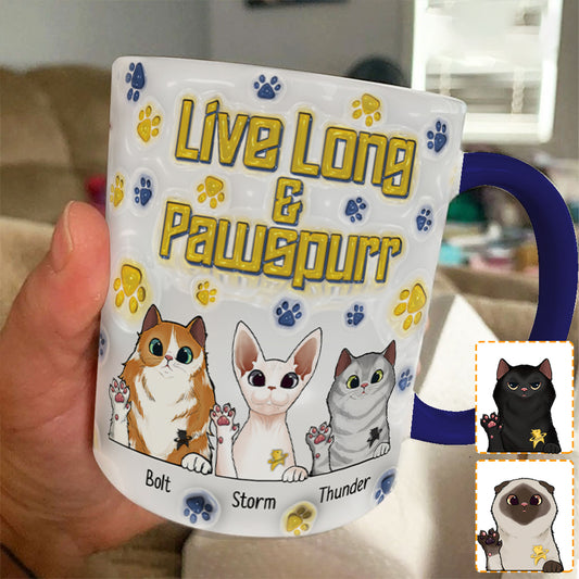 Live Long and Pawspurr - Personalized Star Fleet Accent Mug