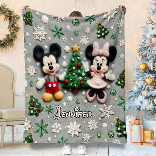 Magical Christmas - Personalized Mouse Blanket