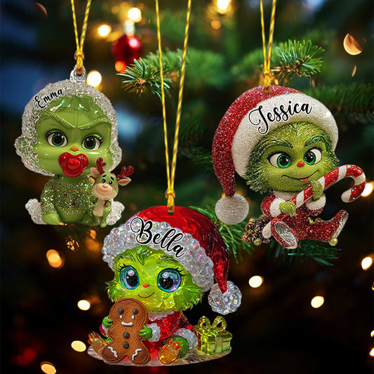 Merry Grinchmas - Personalized Stole Christmas Ornament