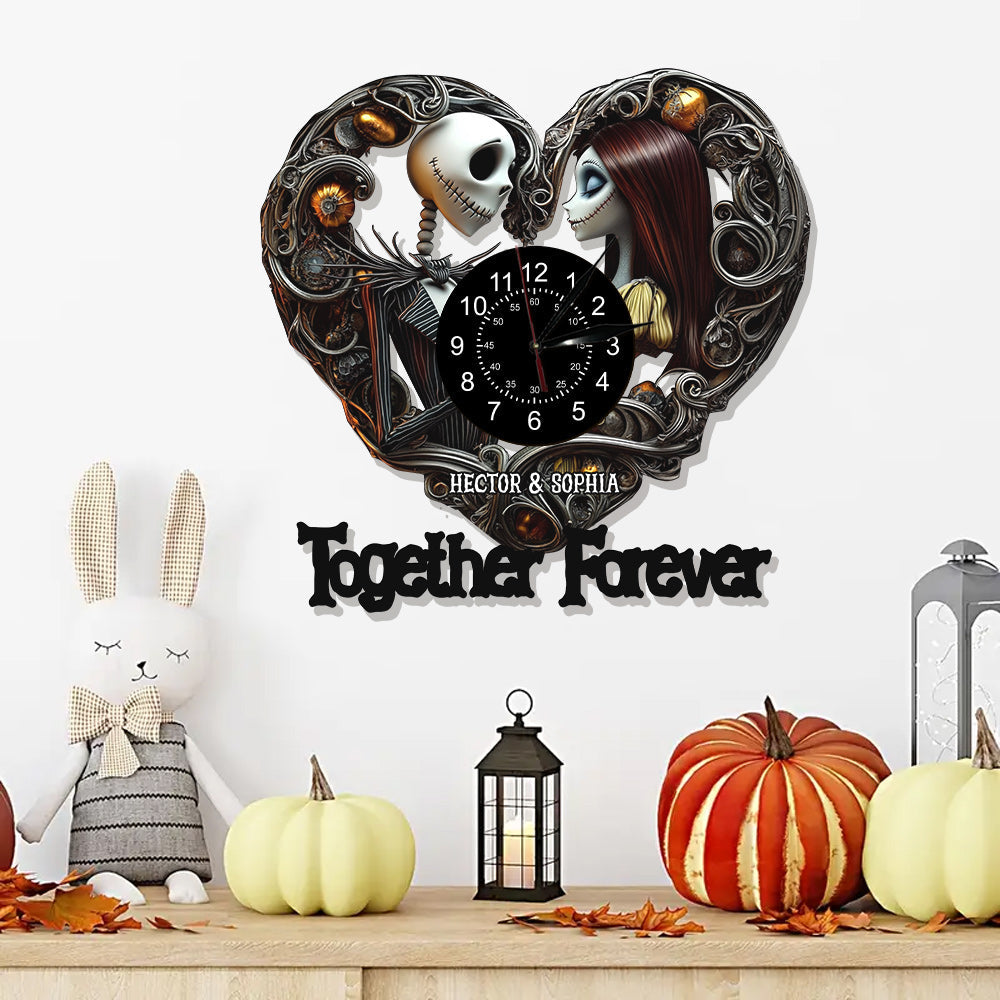Forever Together - Personalized Nightmare LED Light Wall Clock