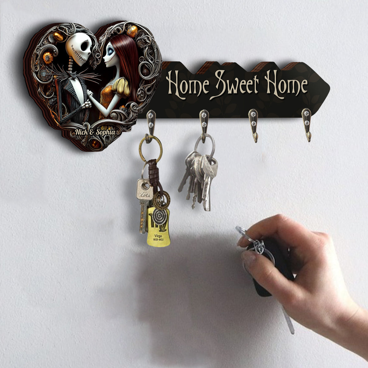 Our Home - Personalized Nightmare Custom Shaped Key Rack