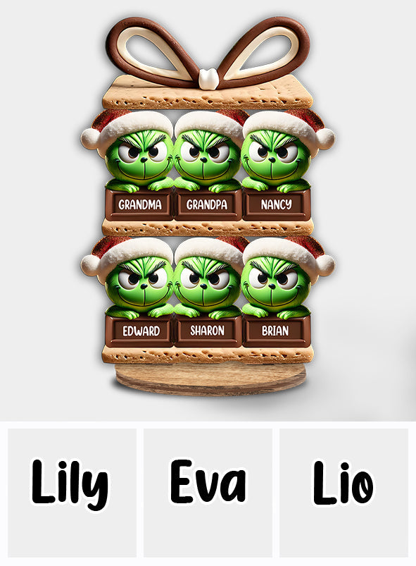 Merry Grinchmas Gifts For Family, Friends, Coworkers - Personalized Stole Christmas Freestanding Wood Plaque