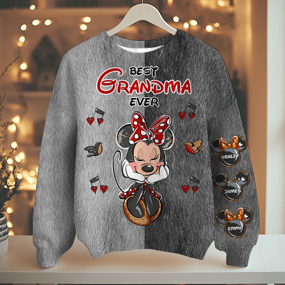 Best Grandma/ Mom Ever - Personalized Mouse All Over Shirt
