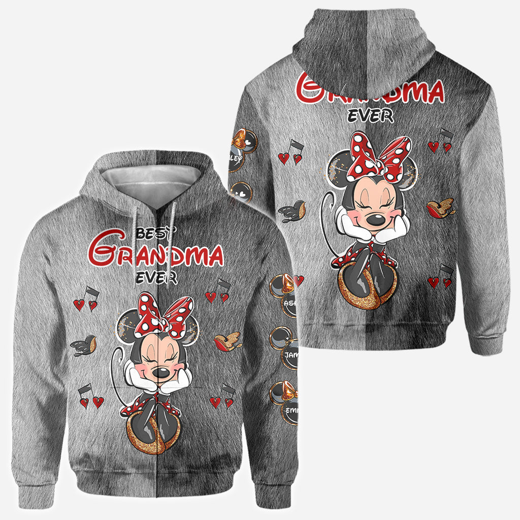 Best Grandma/ Mom Ever - Personalized Mouse All Over Shirt
