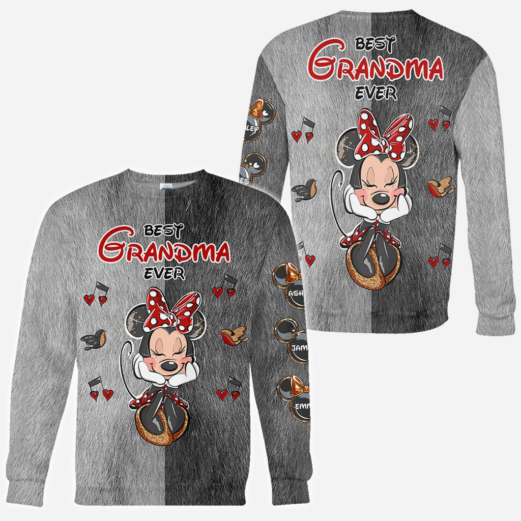 Best Grandma/ Mom Ever - Personalized Mouse All Over Shirt