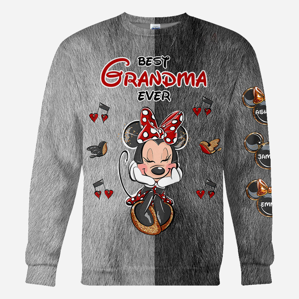 Best Grandma/ Mom Ever - Personalized Mouse All Over Shirt
