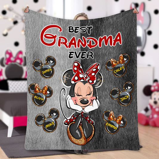 Best Grandma/ Mom Ever - Personalized Mouse Blanket