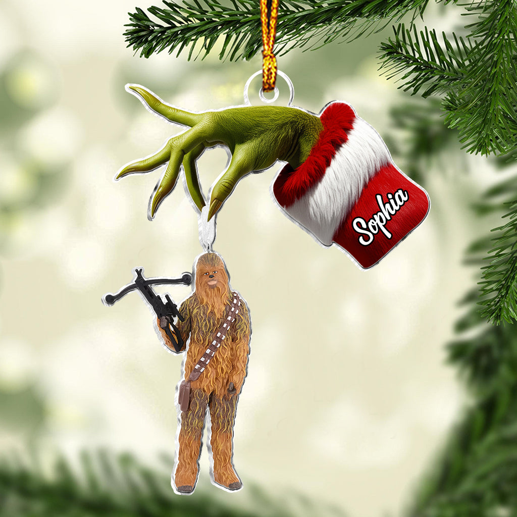 The Force Merry Grinchmas - Personalized The Force Custom Shaped Ornament