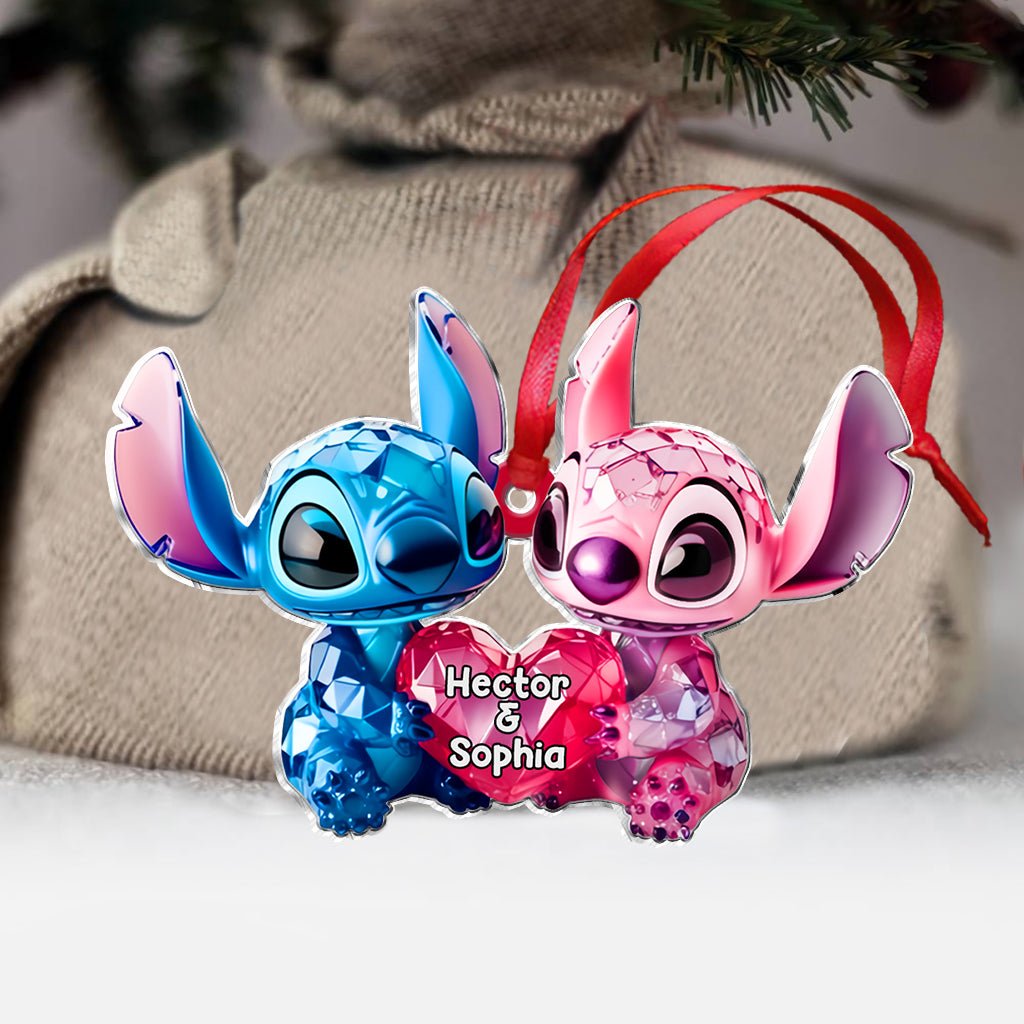Pink & Blue Ohana - Personalized Ohana Ornament