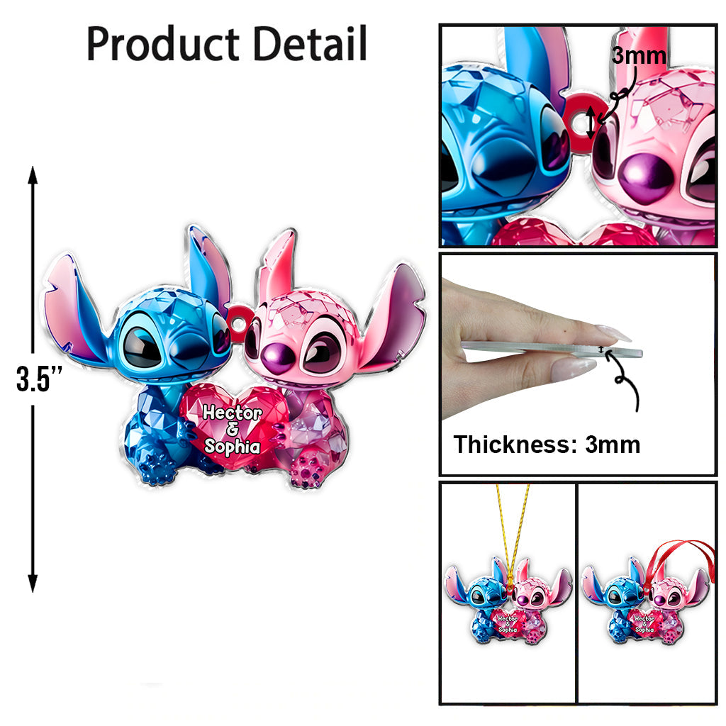 Pink & Blue Ohana - Personalized Ohana Ornament