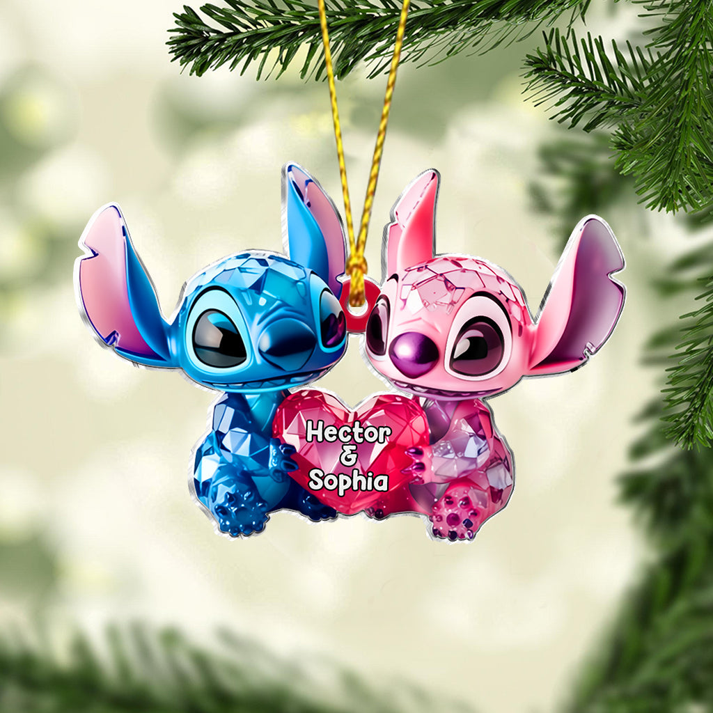 Pink & Blue Ohana - Personalized Ohana Ornament