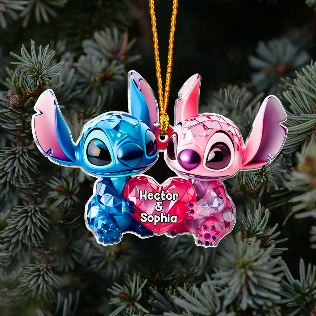 Pink & Blue Ohana - Personalized Ohana Ornament