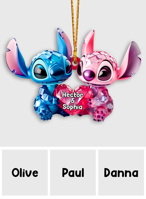 Pink & Blue Ohana - Personalized Ohana Ornament