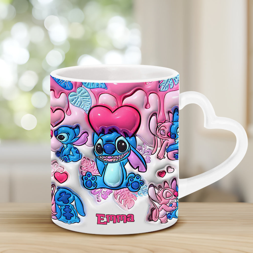 Be My Ohana - Personalized Ohana Heart Handle Mug