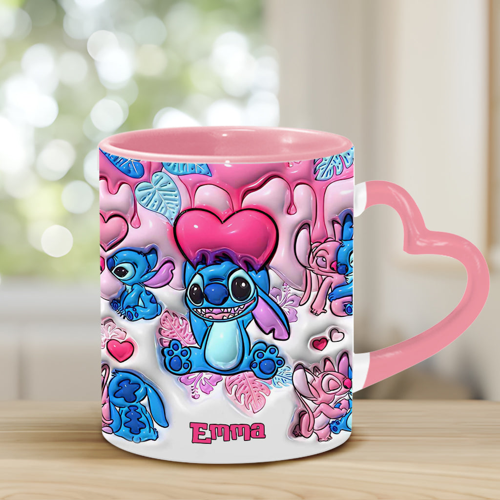Be My Ohana - Personalized Ohana Heart Handle Mug