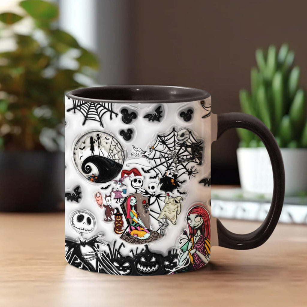 Mouse Ears And Nightmare Kind Of Girl - Personalized Mouse Accent Mug