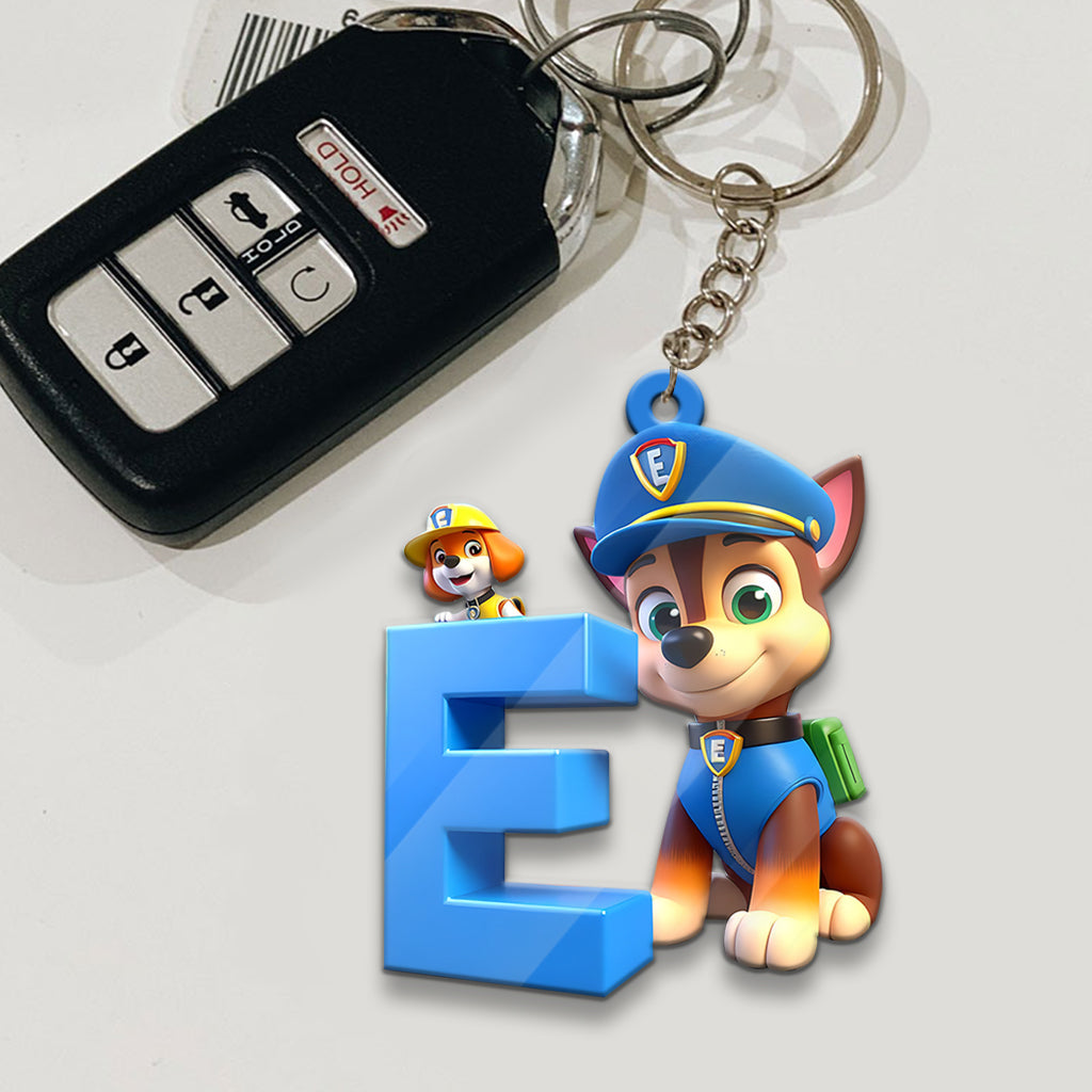 No Job Is Too Big, No Pup Is Too Small - Personalized Kid Keychain