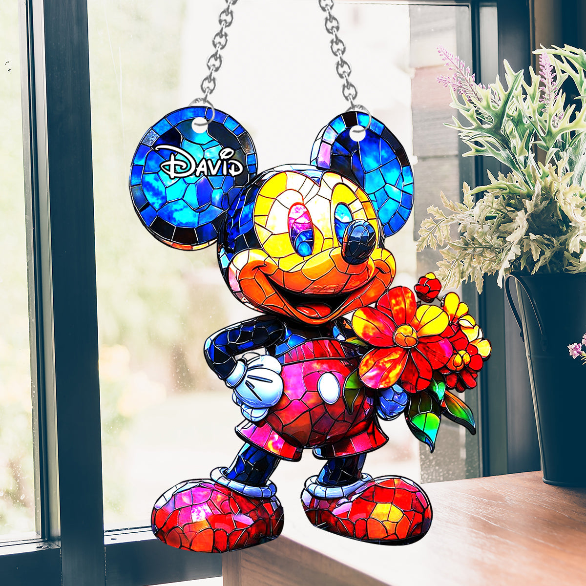 Magical Day - Personalized Mouse Window Hanging Suncatcher Ornament