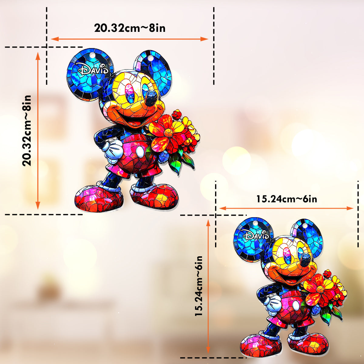 Magical Day - Personalized Mouse Window Hanging Suncatcher Ornament