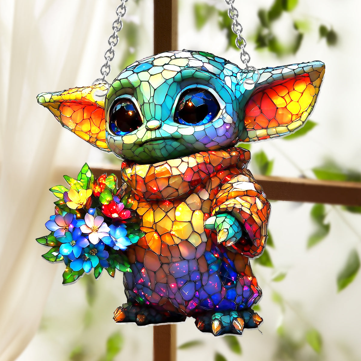 Too Cute I Am - Personalized The Force Window Hanging Suncatcher Ornament