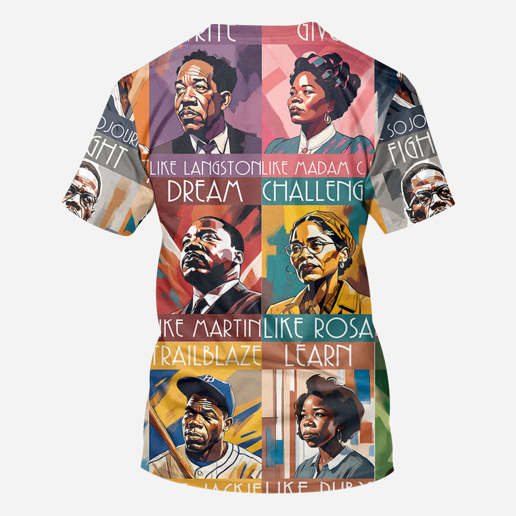 Dream Like Martin Lead Like Harriet - Personalized African American All Over Shirt