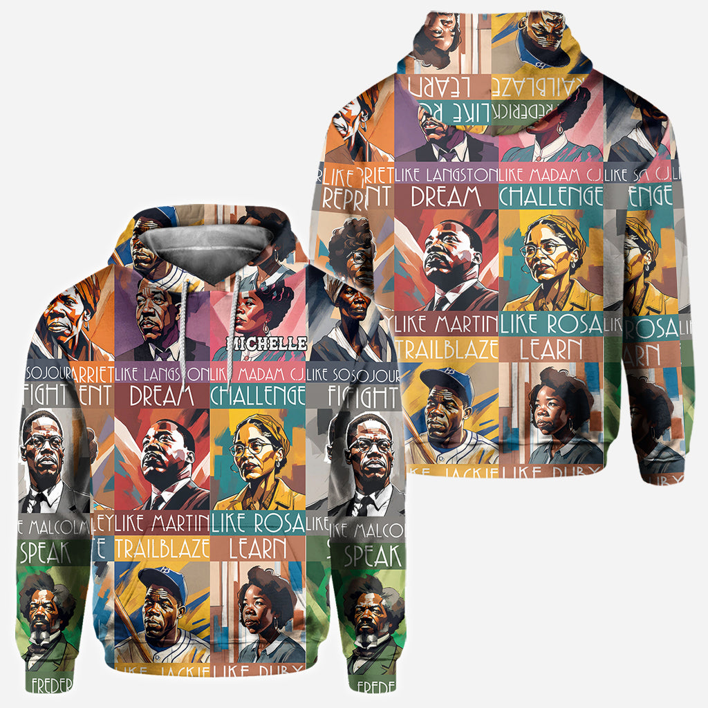 Dream Like Martin Lead Like Harriet - Personalized African American All Over Shirt